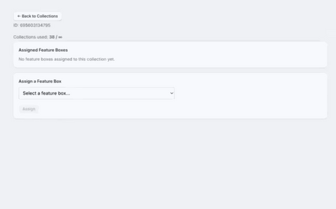 Quick Start - Step 3. Add your Feature box to your collection.